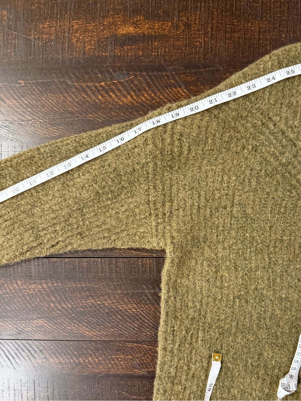 Madewell Belfiore Ribbed Pullover Sweater Heathered Fern Wool Camel Hair S - Picture 12 of 16